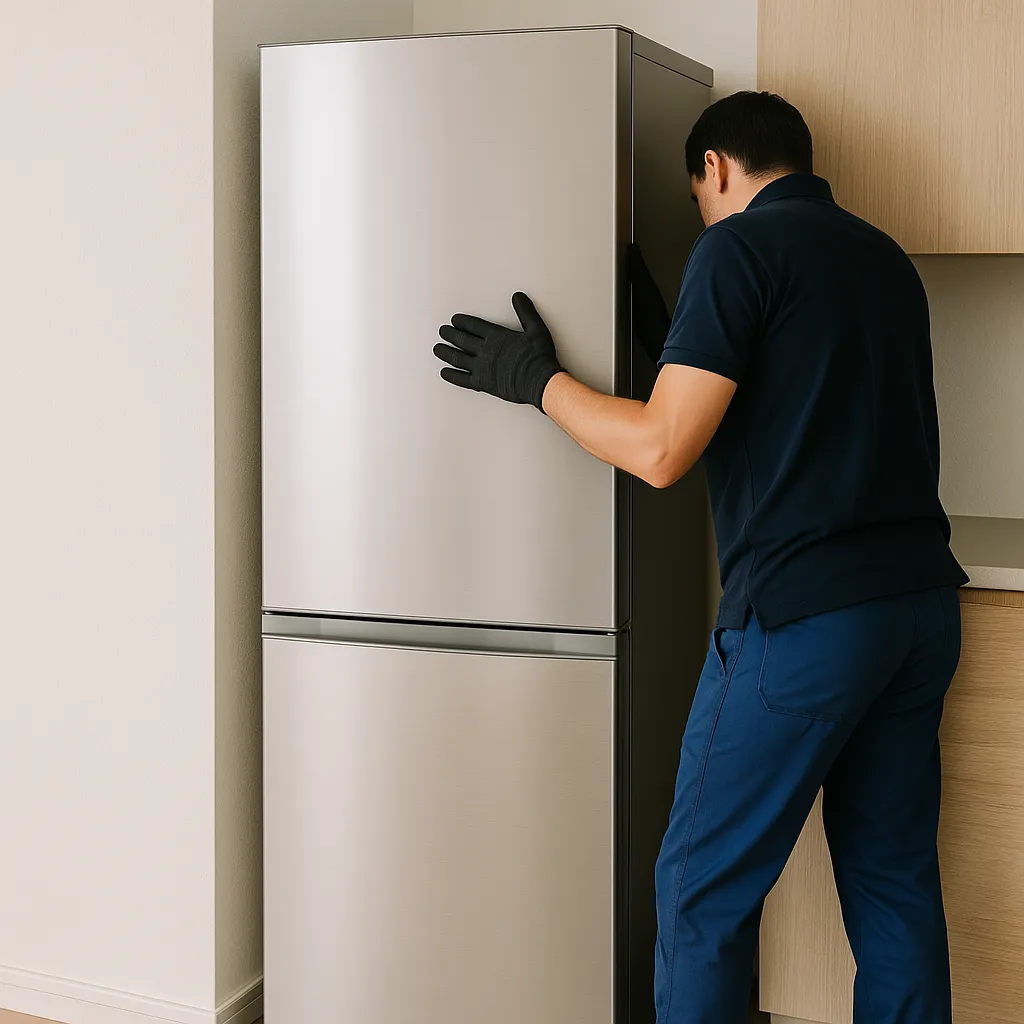 冷蔵庫を設置している業者の画像