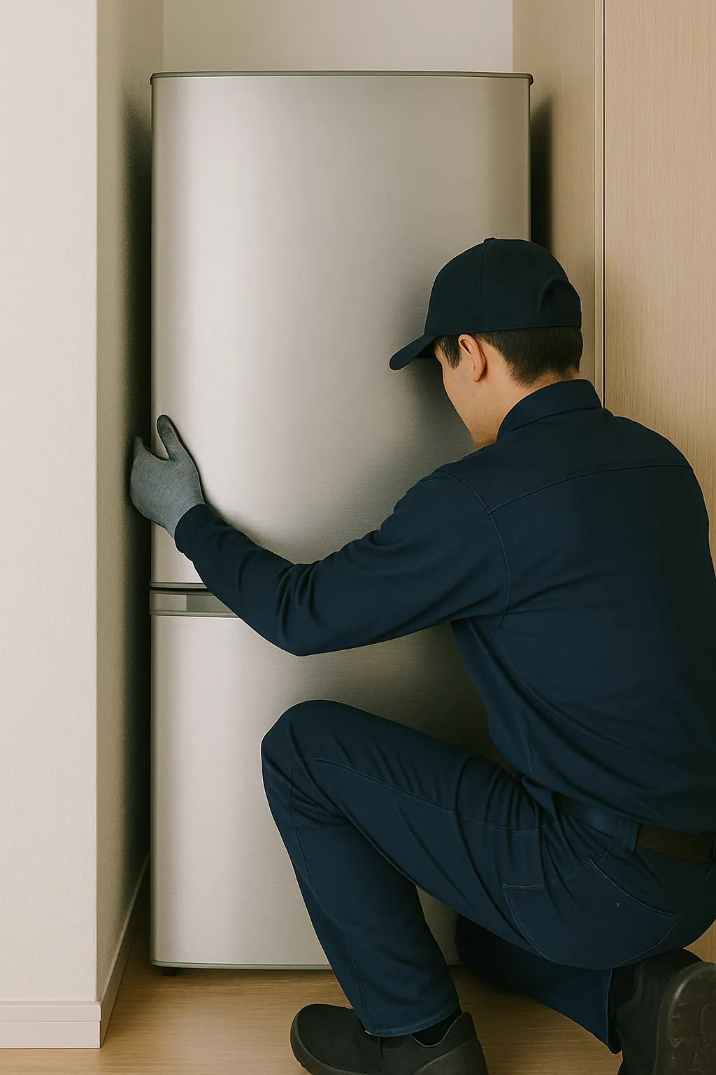 冷蔵庫を設置している業者の画像