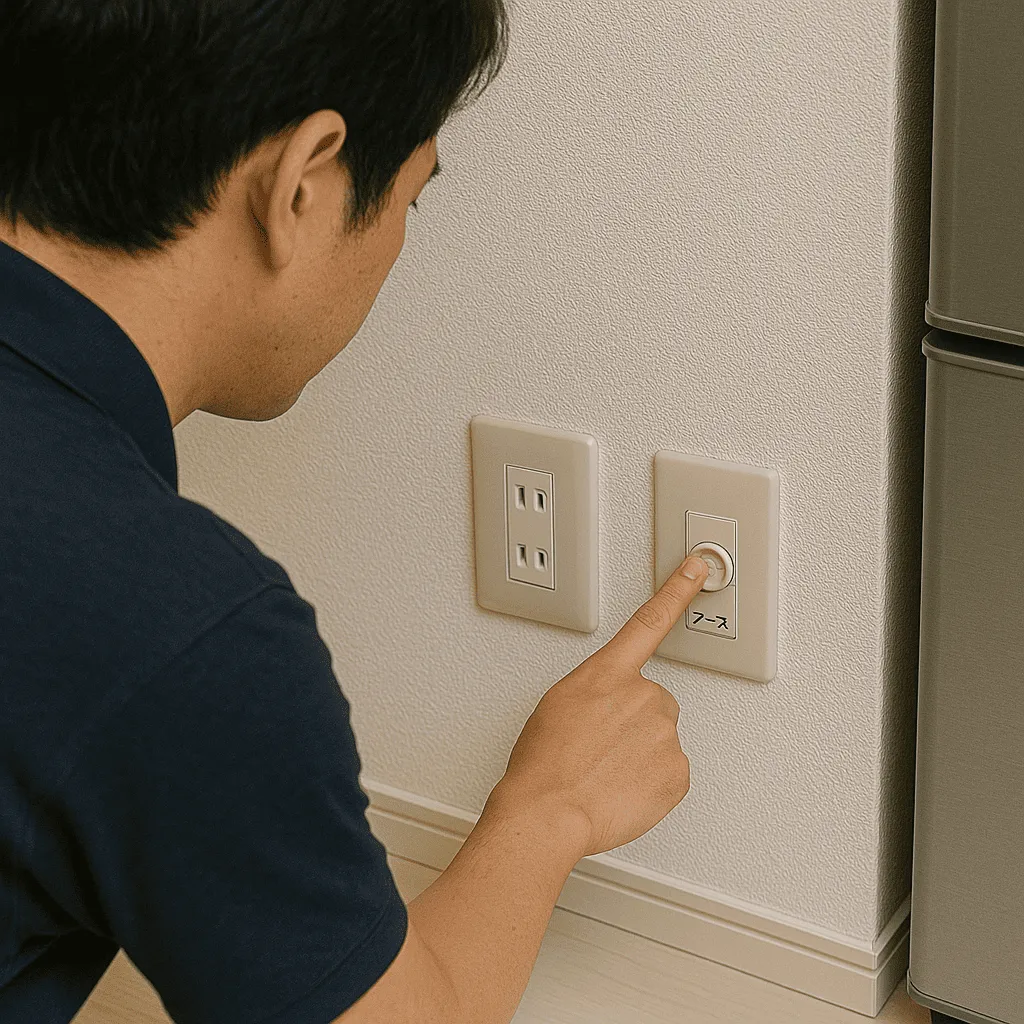 アースの確認をしている人の画像