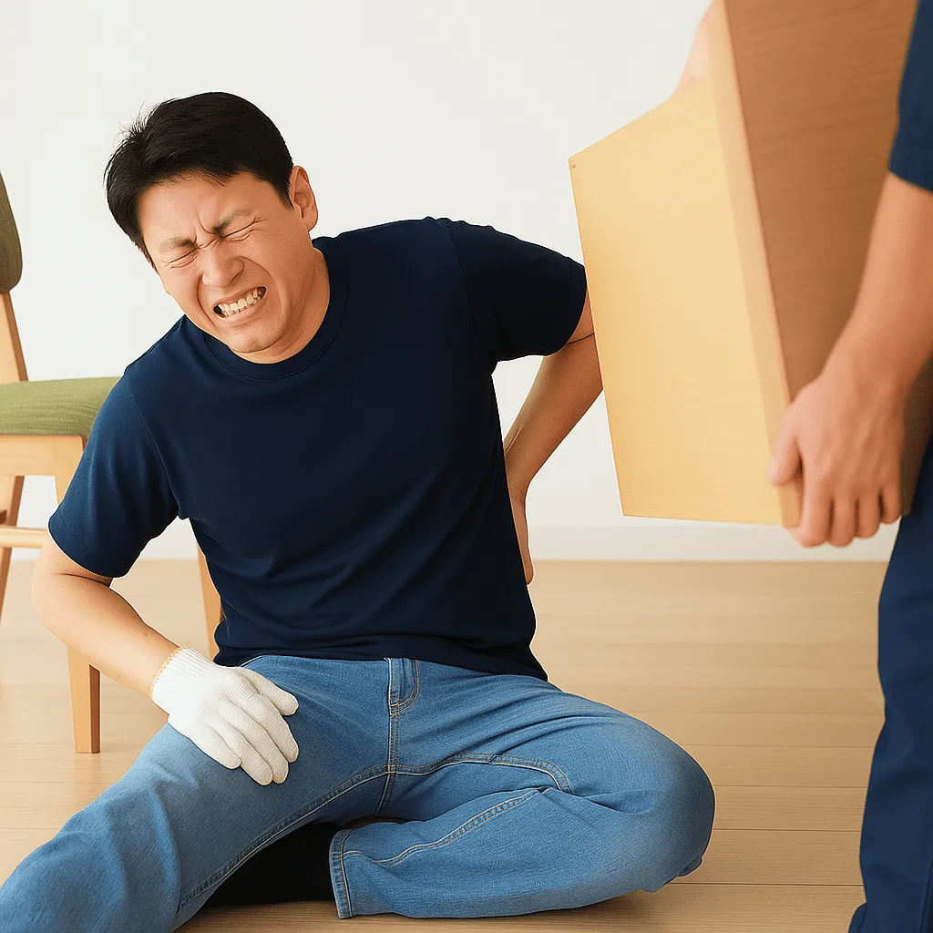 家具の解体中に怪我した男性の画像