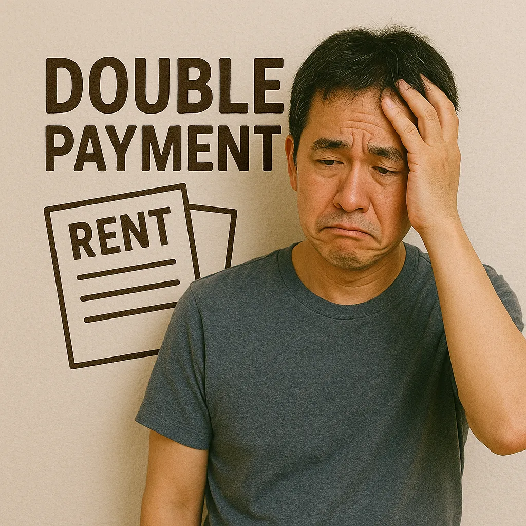 家賃が二重請求になって困ってる人の画像